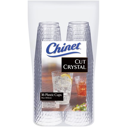 Chinet Cut Crystal 14 oz. Plastic Cups (36 count)