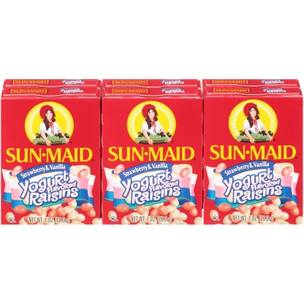 Sun-Maid Strawberry & Vanilla Yogurt Flavored Raisins (6-1 oz. Boxes)