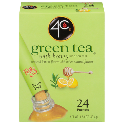 4C Green Tea w/ Honey Ice Tea Mix Singles Sugar Free (24 count/1.53 oz. box)