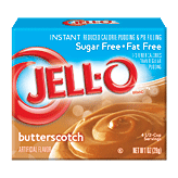 Jell-O Sugar Free Fat Free Instant Butterscotch Pudding (1 oz.)