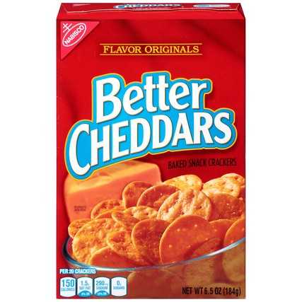 Nabisco Flavor Originals Better Cheddars Baked Snack Crackers (6.5 oz. box)