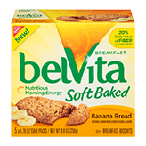 Nabisco Belvita Soft Baked Banana Bread Breakfast Biscuits (5 count)