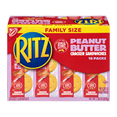 Nabisco Ritz Sandwich Crackers w/ Peanut Butter Family Size (16 pack)