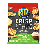 Nabisco Ritz Crisp & Thins Cream Cheese & Onion (7.1 oz. Bag)