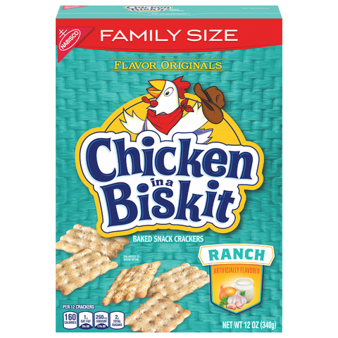 Nabisco Flavor Originals Ranch Flavored Chicken In A Biskit Family Size Box (12 oz.)