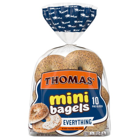 Thomas Mini Bagels Everything (10 count/15 oz. bag)