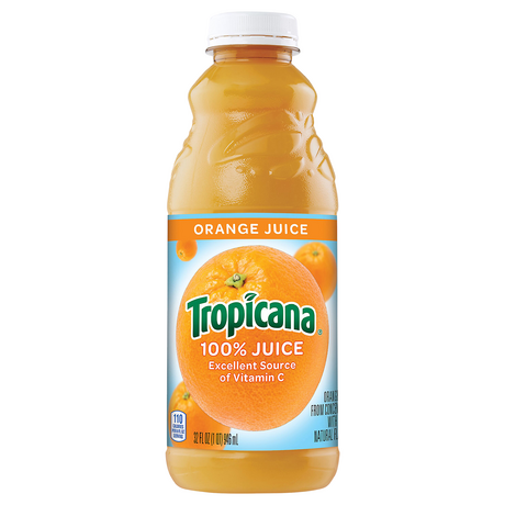 Tropicana 100% Juice Orange Juice (32 oz. bottle)
