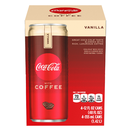 Coca-Cola with Coffee Vanilla (4 pack/12 oz. cans)