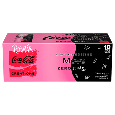 Coca-Cola Limited Edition Zero Sugar Move Transformation Flavored Soda Mini Cans (7.5 oz. cans/10 pack)