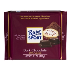 Ritter Sport Dark Chocolate 50% Cocoa (3.5 oz. bar)