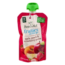 Beech-Nut Fruities On-The-Go Puree Apple, Peach & Strawberry (3.5 oz. squeeze)