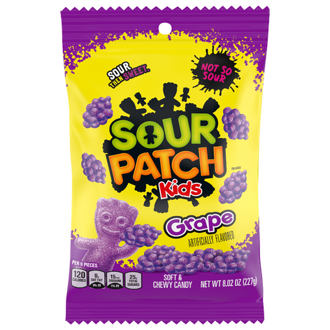 Sour Patch Kids Soft & Chewy Grape Candy (8.02 oz pouch)