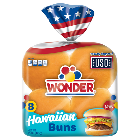 Wonder Hawaiian Hamburger Buns (8 count/15 oz.)