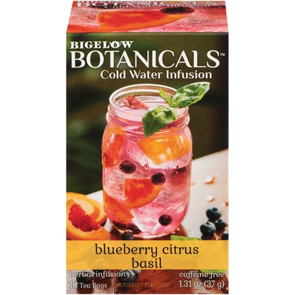 Bigelow Botanicals Cold Water Infusion Blueberry Citrus Basil Herbal Tea Bags (18 count)