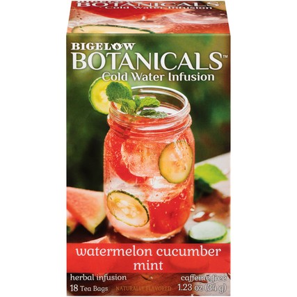 Bigelow Botanicals Cold Water Infusion Watermelon Cucumber Mint Herbal Tea Bags (18 count)