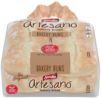 Sara Lee Artesano Bakery Buns (8 count/19 oz. package)