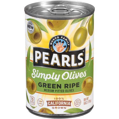 Pearls Simply Olives Green Ripe Medium Pitted Olives (6 oz. can)