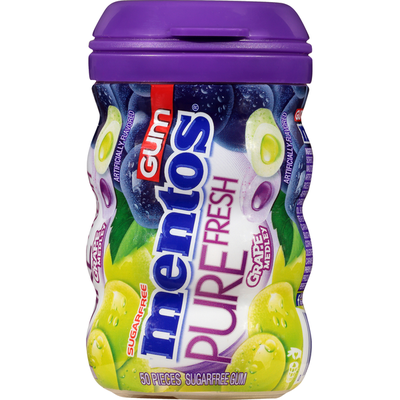 Mentos Pure Fresh Sugar Free Gum Grape Medley (50 count cup)