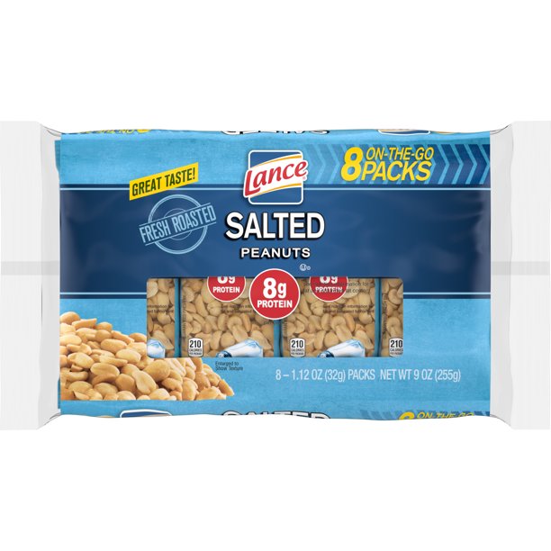 Lance Salted Peanuts (8 pack/9 oz. tray)