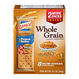 Lance Whole Grain Peanut Butter Crackers (8 pack/12.1 oz. box)