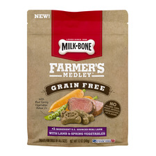 Milk-Bone Farmer's Medley Grain Free Dog Treats with Lamb & Spring Vegetables (12 oz. stand-up pouch)