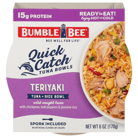 Bumble Bee Quick Catch Tuna Bowls Teriyaki Tuna + Rice Bowl (6 oz.)