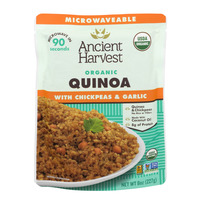 Ancient Harvest Organic Quinoa with Chickpeas & Garlic (8 oz. microwaveable pouch)