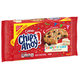 Nabisco Chewy Chips Ahoy! Confetti Cake Flavored Cookies Family Size Pack (14.38 oz.)
