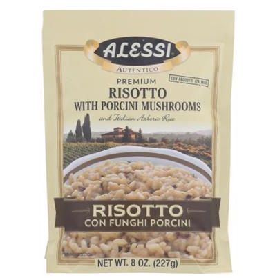 Alessi Premium Risotto w/ Porcini Mushrooms (8 oz. pouch)