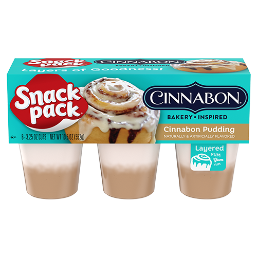 Snack Pack Cinnabon Pudding Cups (6 count/3.25 oz. cups)