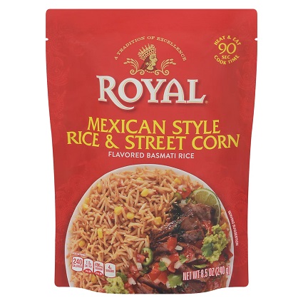 Royal Mexican Style Rice & Street Corn Flavored Basmati Rice (8.5 oz. pouch)
