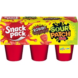 Snack Pack Sour Patch Kids Redberry Juicy Gels (3.25 oz. cups/6 count)