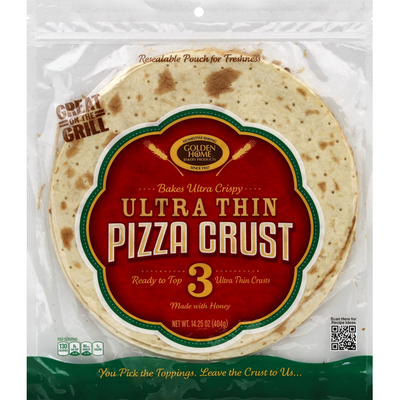 Golden Home Ultra Thin Pizza Crusts (3 crusts/14.25 oz.)