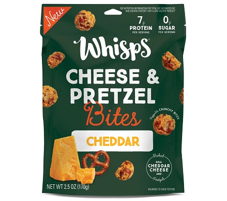 Whisps Cheese & Pretzel Bites Cheddar (2.5 oz. pouch)
