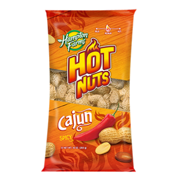 Hampton Farms Hot Nuts Cajun Spicy Roasted in the Shell (10 oz. bag)
