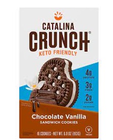 Catalina Crunch Chocolate Vanilla Keto Sandwich Cookies (6.8 oz. Box)