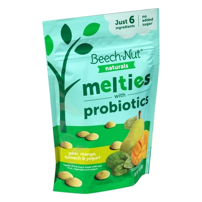 Beech-Nut Naturals Melties with Probiotics Pear, Mango, Spinach & Yogurt (1 oz. pouch)