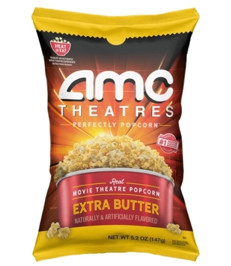 AMC Theatres Extra Butter Real Movie Theatre Popcorn (5.2 oz. bag)