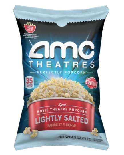 AMC Theatres Lightly Salted Real Movie Theatre Popcorn (4.2 oz. bag)