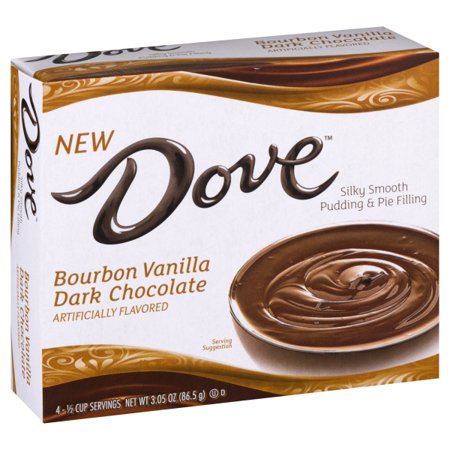 Dove Bourbon Vanilla Dark Chocolate Pudding (3.05 oz. box)