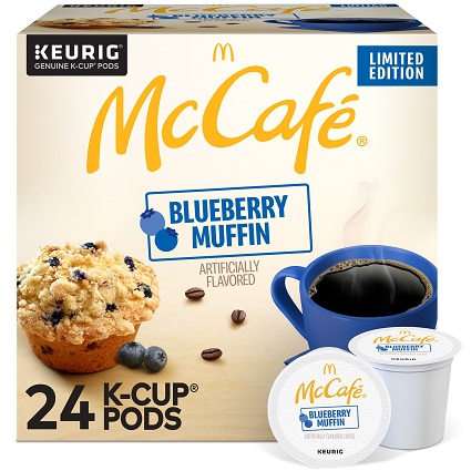 McCafe Limited Edition Blueberry Muffin Light Roast K-Cup Coffee Pods (24 count)