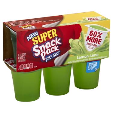 Snack Pack Juicy Gels Lemon-Lime (5.5 oz. cups/6 count)