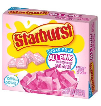 Starburst Sugar Free All Pink Strawberry Gelatin (.69 oz. box)