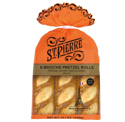St. Pierre 6 Brioche Pretzel Rolls (14.1 oz.)