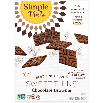 Simple Mills Seed & Nut Flour Sweet Thins Chocolate Brownie (4.25 oz. box)