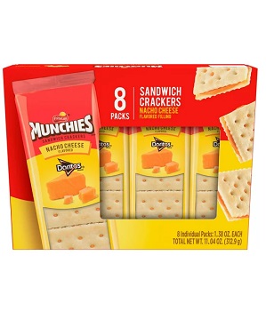 Frito-Lay Munchies Doritos Nacho Cheese Flavored Sandwich Crackers (8 count pack)