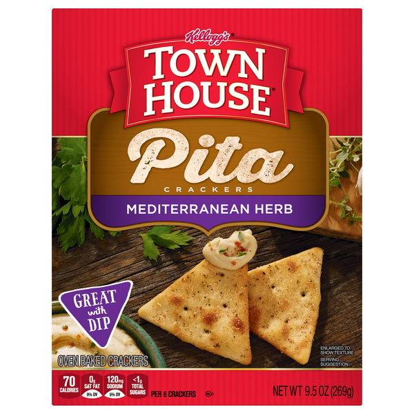 Kellogg's Town House Pita Mediterranean Herb Oven Baked Crackers (9.5 oz.)