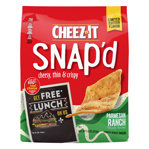 Cheez-It Snap'd Crackers Parmesan Ranch (7.5 oz. bag)