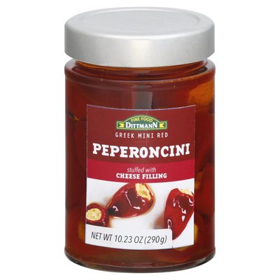 Dittmann Greek Mini Red Peperoncini Stuffed w/ Cheese Filling (10.23 oz. jar)
