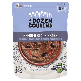 A Dozen Cousins Refried Black Beans (10 oz. pouch)